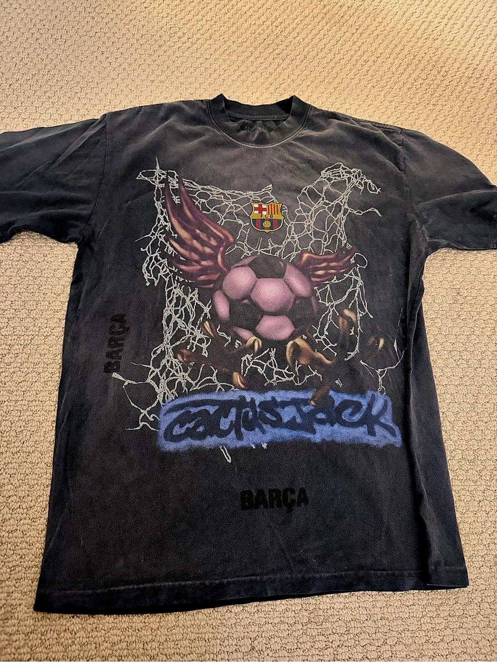 Balenciaga Graphic Short Sleeve Tee in Black Size Medium
